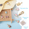 Craftdady 32Pcs 8 Colors Zinc Alloy Enamel Pendants FIND-CD0001-39-5