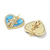 Brass Micro Pave Clear Cubic Zirconia Pendants KK-L213-005G-2