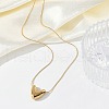 304 Stainlee Steel Pendant Snake Chain Necklaces for Women NJEW-M087-01G-02-2