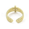 Brass Micro Pave Cubic Zirconia Open Cuff Rings RJEW-H225-04G-3