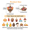 15Pcs 15 Styles Thanksgiving Day Alloy Enamel Pendants FIND-YW0005-79-2