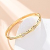 Brass Micro Pave Clear Cubic Zirconia Hinged Bangles for Women BJEW-U025-03G-1