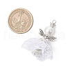 5Pcs 5 Styles Polyester Lace Pendants PALLOY-MZ00739-3