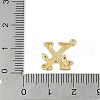 Brass Crystal Rhinestone Letter Links Connector Charms KK-S395-06G-X-3