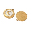 304 Stainless Steel Enamel Pendants STAS-V015-49G-2