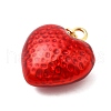 Brass Enamel Pendants KK-P303-13B-G-2