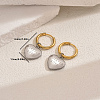 Stainless Steel Heart with Word Hoop Earrings LM7209-3-2