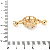 Brass Micro Pave Clear Cubic Zirconia Fold Over Clasps KK-U059-38G-3