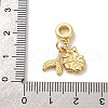 Brass Enamel European Dangle Beads KK-Q098-38G-B-3