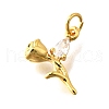 Brass Micro Pave Cubic Zirconia Pendants KK-Z102-02G-01-3