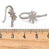 Rack Plating Brass Pave Cubic Zirconia Earring Hooks KK-O143-21P-3