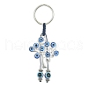 Alloy with Resin Evil Eye Charms Keychains KEYC-JKC00619-03-1
