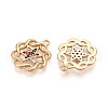 Brass Micro Pave Cubic Zirconia Pendants KK-N262-108A-G-2