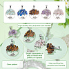 4 Sets 5 Styles   Natural Mixed Stone Pendants G-PH0001-99-7