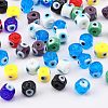 Nbead Handmade Evil Eye Lampwork Beads Strands LAMP-NB0001-49D-3