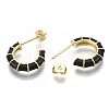 Brass Stud Earrings X-EJEW-S209-10A-3