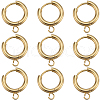 SUNNYCLUE 12Pcs 201 Stainless Steel Huggie Hoop Earring Findings STAS-SC0007-98G-1