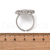 Brass Micro Pave Cubic Zirconia Cuff Rings RJEW-D323-03P-5