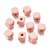 Spray Painted Wooden Beads WOOD-P021-01C-25-1