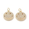 Brass Micro Pave Clear Cubic Zirconia Pendants X-ZIRC-Z014-08G-1