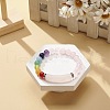 Natural Rose Quartz Rectangle & Mixed Stone Beaded Stretch Bracelet BJEW-JB08981-05-2
