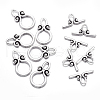 Ring Tibetan Style Alloy Toggle Clasps A1011Y-1