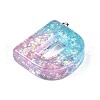 Transparent Epoxy Resin Pendants CRES-S364-002D-3
