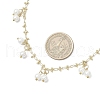 Brass Handmade Cable Link Chain Glass Pearl Tassel Necklaces for Women NJEW-JN05292-3