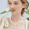 ANATTASOUL 4Pcs 4 Style Natural Shell & Imitation Pearl Beaded Necklaces Set NJEW-AN0001-53-6
