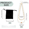 Brass Double Layer Necklaces NJEW-TAC0020-3