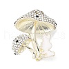 Mushroom & Rabbit Alloy Rhinestone Brooches for Backpack Clothes JEWB-F038-05LG-1