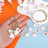 24Pcs 8 Style Halloween Theme Alloy Enamel Pendants ENAM-SZ0004-24-5