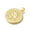 Rack Plating Brass Micro Pave Cubic Zirconia Pendants KK-Z086-67G-02-2
