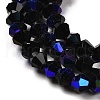 Opaque Solid Color Electroplate Glass Beads Strands EGLA-A039-P4mm-L17-3