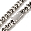 Non-Tarnish 304 Stainless Steel Curb Necklaces NJEW-Q337-04E-P-2