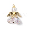 Glass Seed Beaded Angel Pendants PALLOY-MZ00631-2