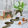7M Ethnic Style Polyester Flower Jacquard Ribbons SRIB-WH0011-186A-5
