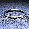 Rhodium Plated 925 Sterling Silver Micro Pave Cubic Zirconia Plain Band Rings WGF7D9C-01-3