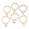 Brass Stretch Bracelets BJEW-C098-04-4