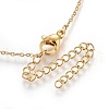 304 Stainless Steel Brass Cubic Zirconia Pendant Necklaces X-NJEW-O108-13G-3