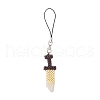 Broadsword Glass Seed Beaded Pendant Decorations HJEW-MZ00176-1