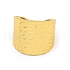 Textured 304 Stainless Steel Open Cuff Rings RJEW-G321-08G-2