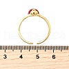 Brass Enamel Cuff Open Rings for Women RJEW-F184-13A-G-5