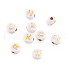 Plating Metal Enlaced Acrylic Beads PACR-CW0001-01-2
