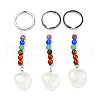 Gemstone Heart Pendant Keychain G-Z033-05P-2