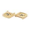 Rack Plating Brass Cubic Zirconia Pendants KK-D073-25G-06-2
