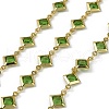 Brass Glass Rhombus Link Chains CHC-R001-05G-03-1
