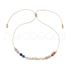 Chakra Theme Adjustable Natural Mixed Gemstone Braided Bead Bracelets for Women BJEW-JB11618-03-2
