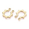 304 Stainless Steel Pendants STAS-T065-02G-2