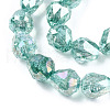 Transparent Electroplate Glass Beads Strands EGLA-N006-079C-3